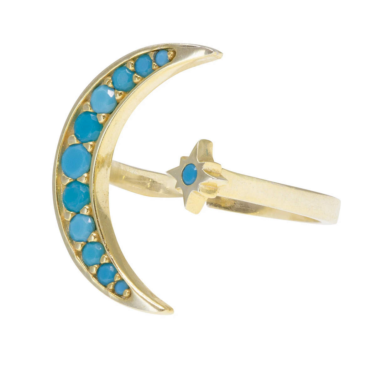 Midnight Moon Ring in Turquoise