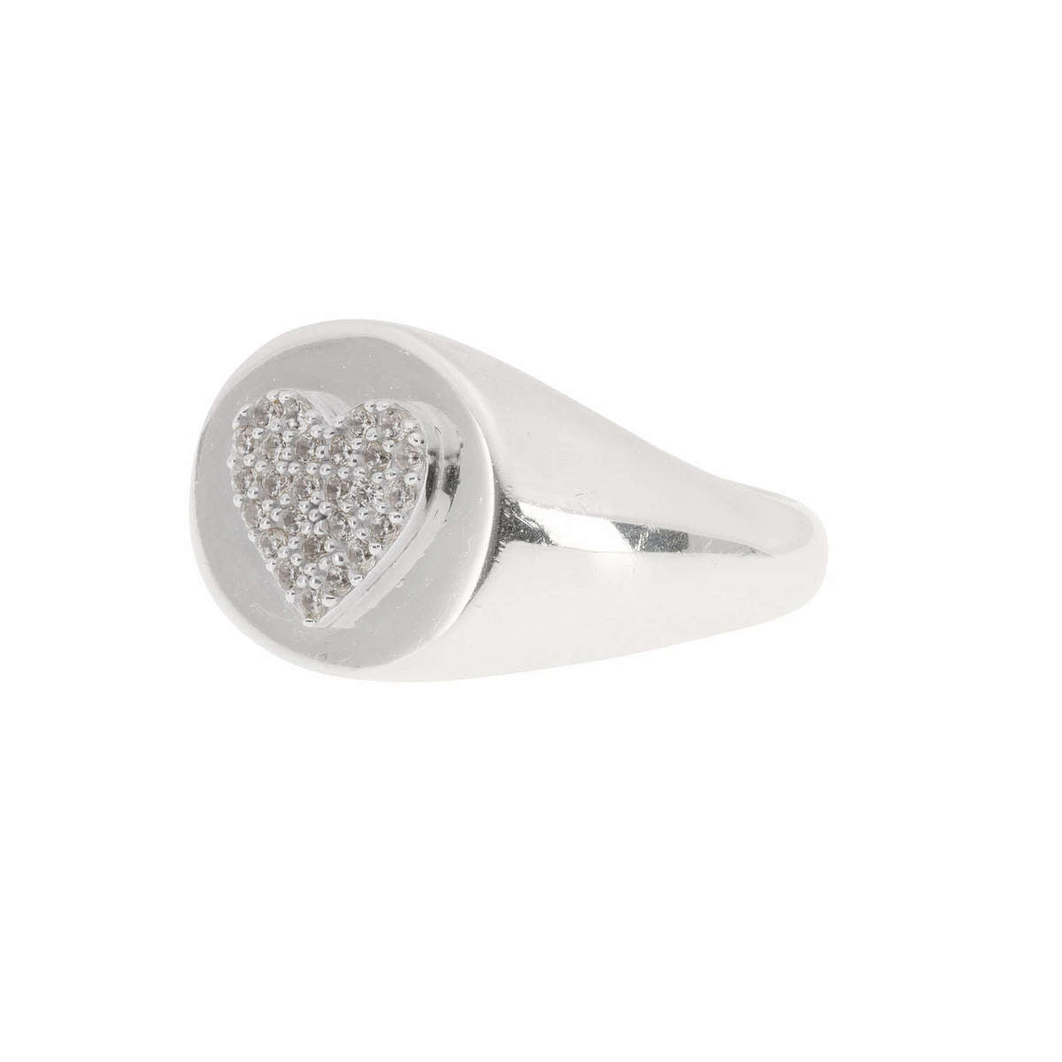 Sweetheart Signet Ring in Crystal