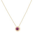 Wide-Eyed Crystal Pavé Necklace in Ruby
