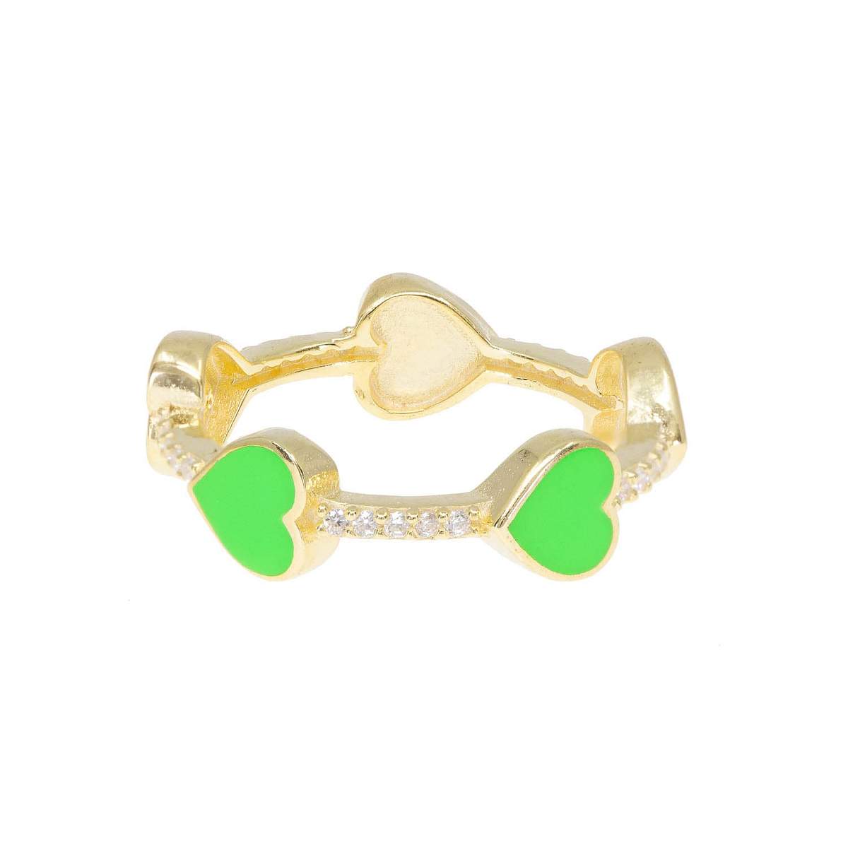 Love After Love Ring in Neon Green