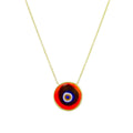 Antique Evil Eye Necklace in Red