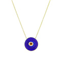 Antique Evil Eye Necklace in Deep Sea Blue