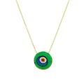 Antique Evil Eye Necklace in Green