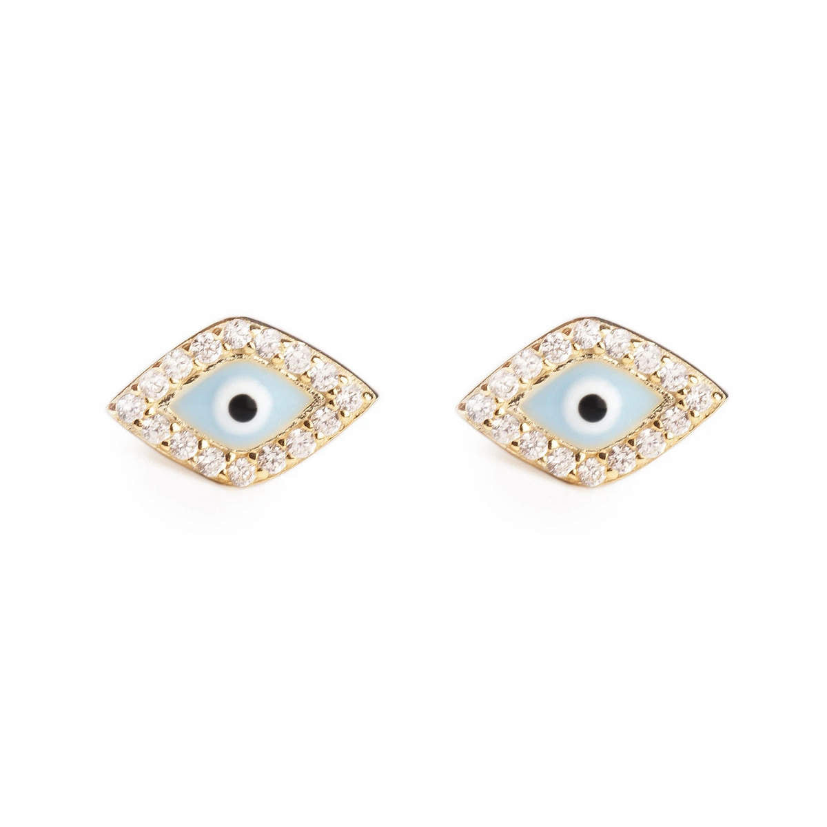 Turquoise Mini Evil Eye Paired Studs