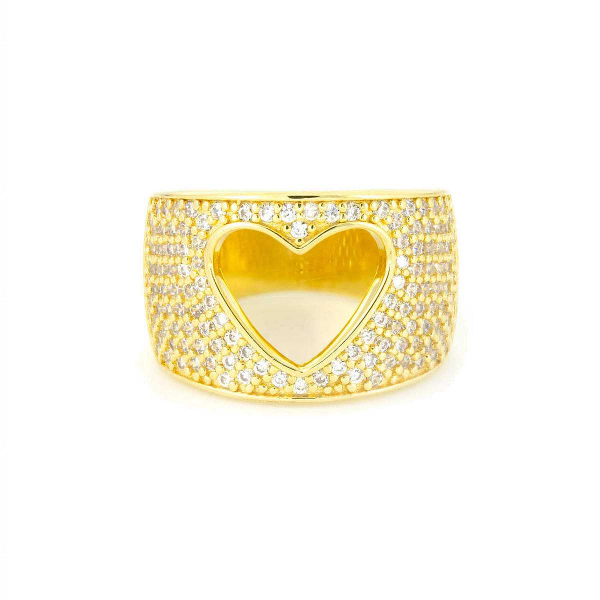 Heart Silhouette Ring in Crystal Clear