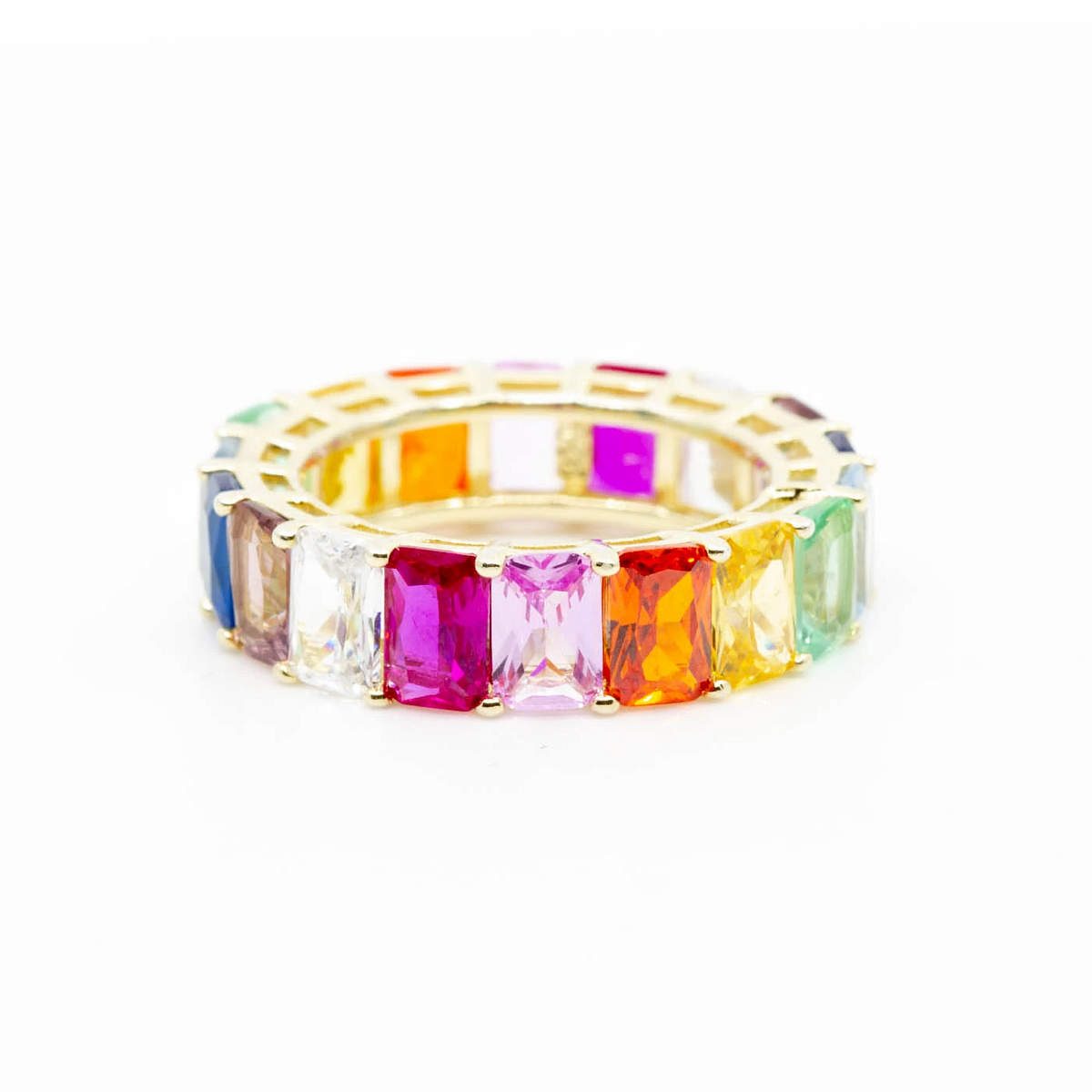 Emerald Rainbow Ring