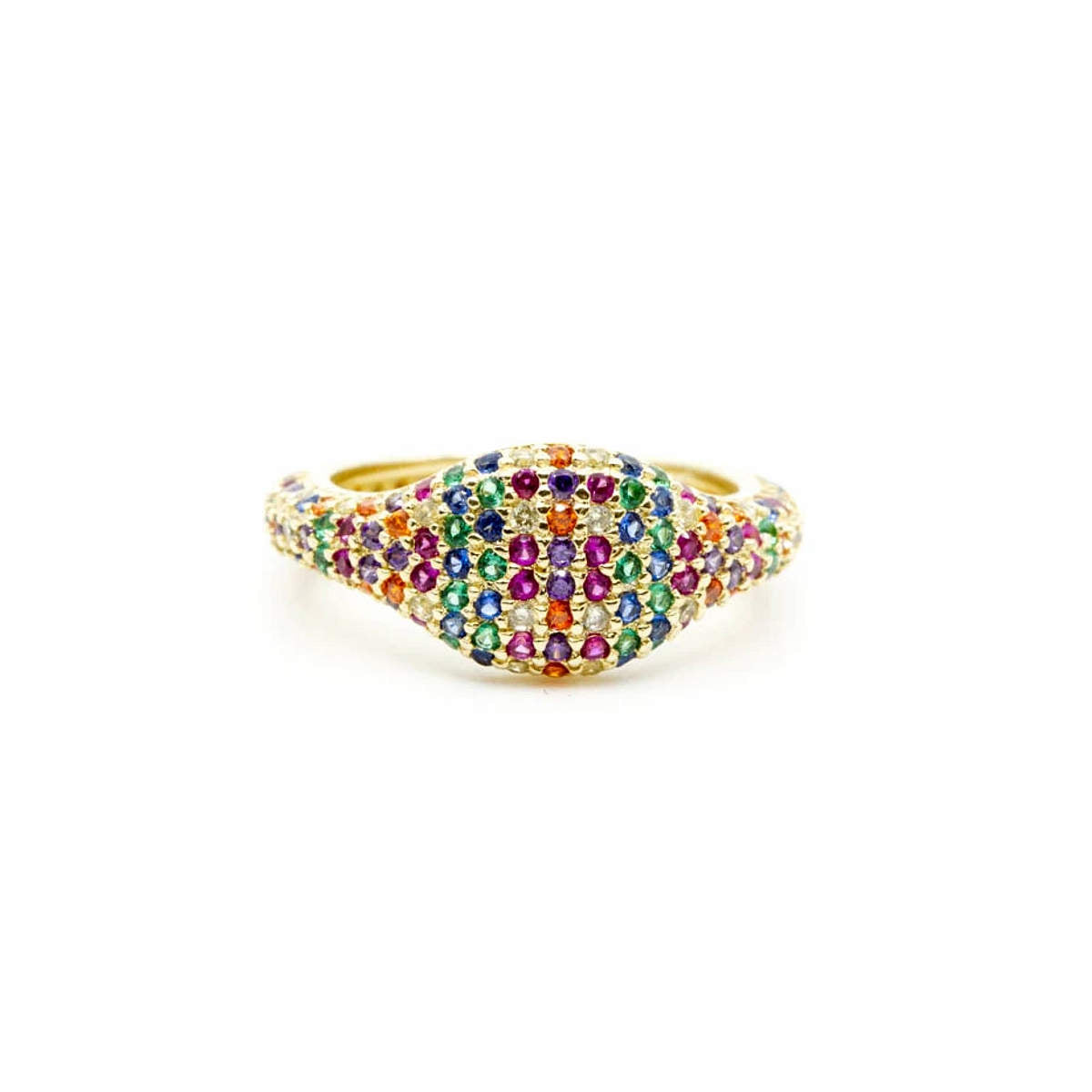 Rainbow sales signet ring