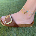 You're A Star Initial Anklet in Crystal Clear
