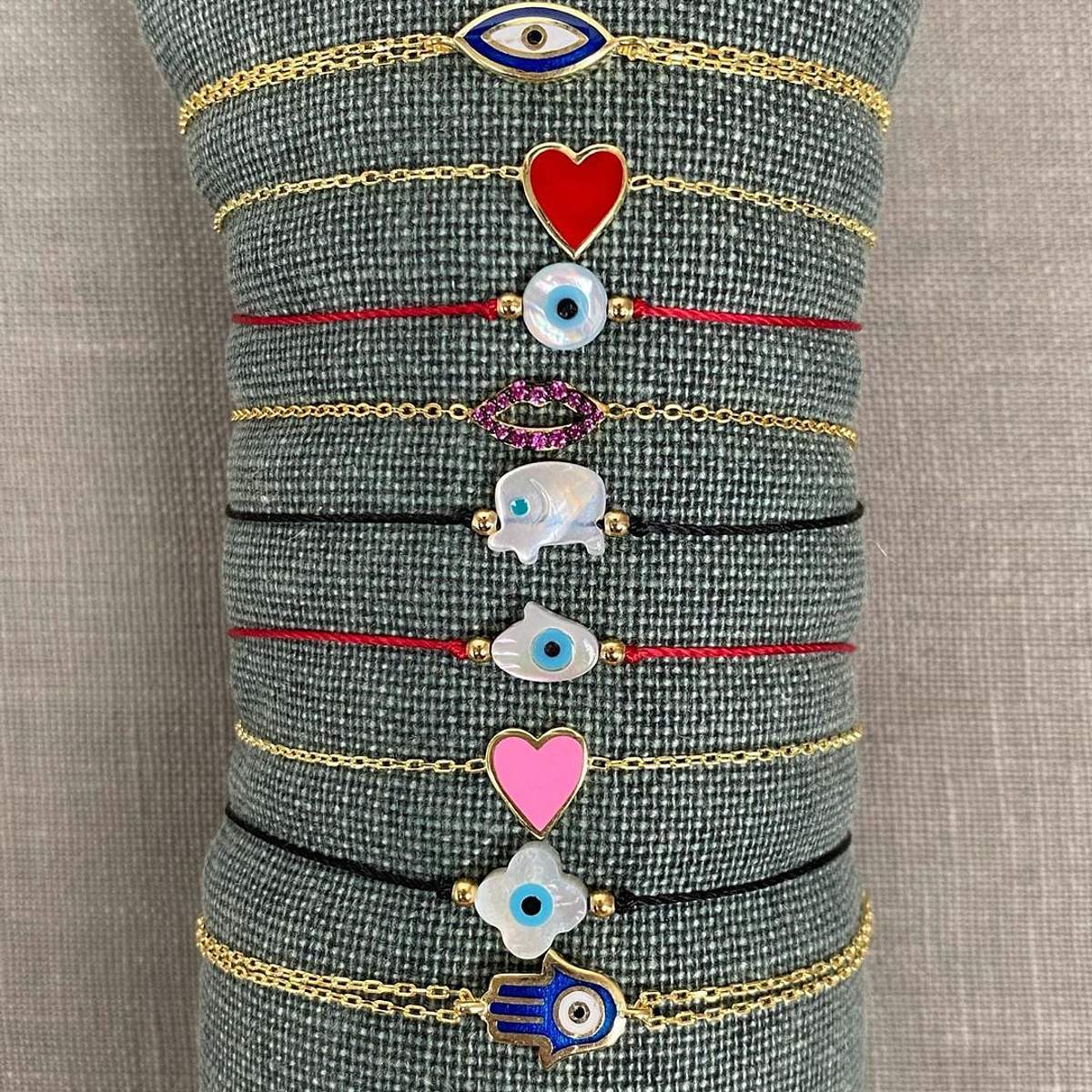Clover Evil Eye Cord Bracelet