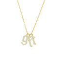 The Rockstar Pavé Letters Necklace in Clear