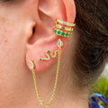 The Luxe Ear Cuff in Emerald