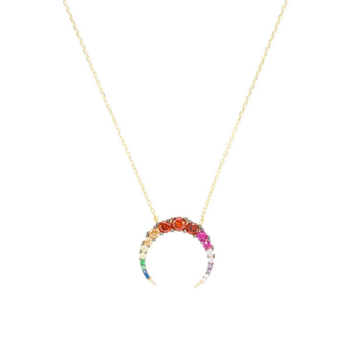 Rainbow Horn Necklace